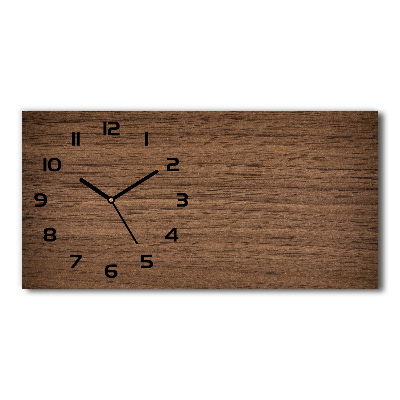 Reloj rectangular Fondo de madera