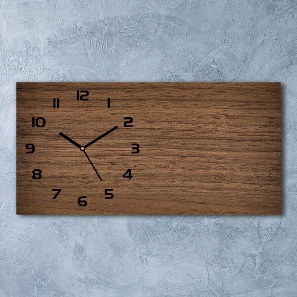 Reloj rectangular Fondo de madera