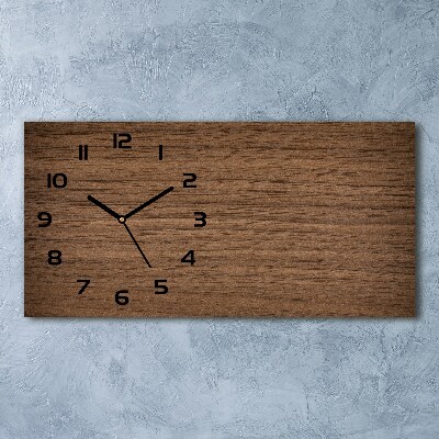 Reloj rectangular Fondo de madera