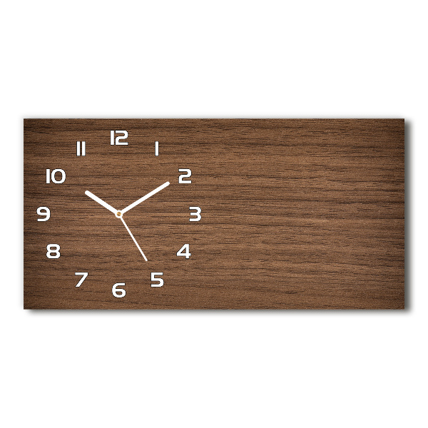 Reloj rectangular Fondo de madera