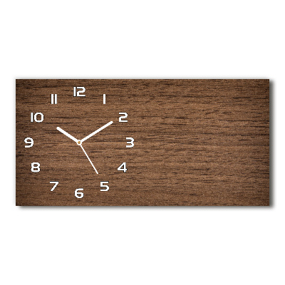 Reloj rectangular Fondo de madera