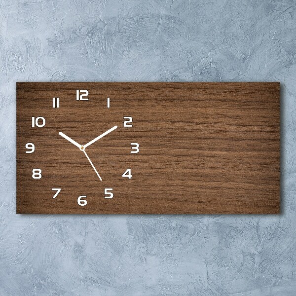 Reloj rectangular Fondo de madera
