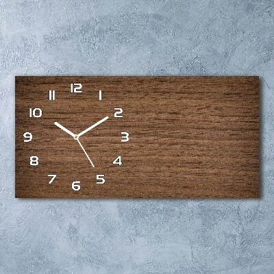 Reloj rectangular Fondo de madera