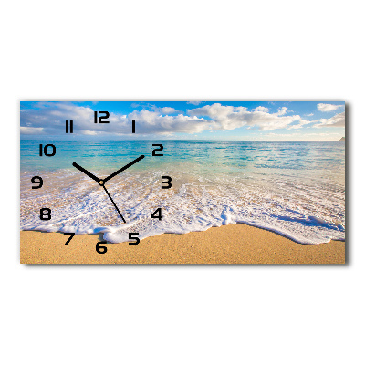 Reloj de cristal horizontal Playa hawaiana