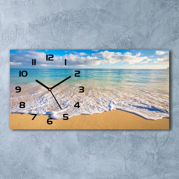 Reloj de cristal horizontal Playa hawaiana