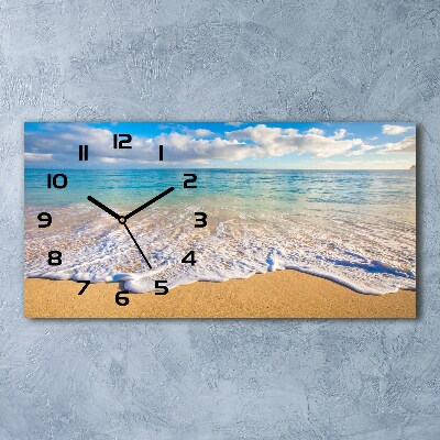 Reloj de cristal horizontal Playa hawaiana