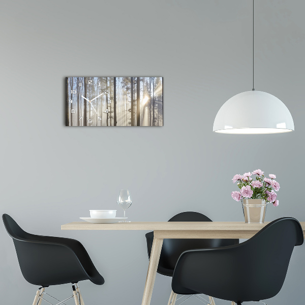 Reloj horizontal Niebla en el bosque