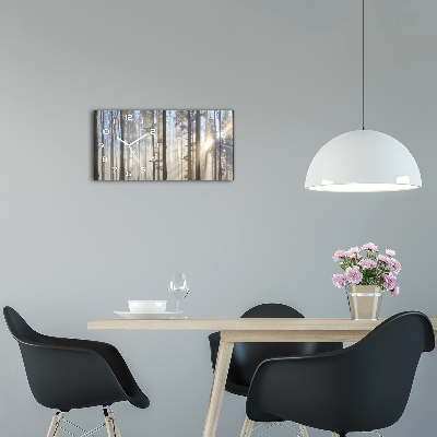 Reloj horizontal Niebla en el bosque