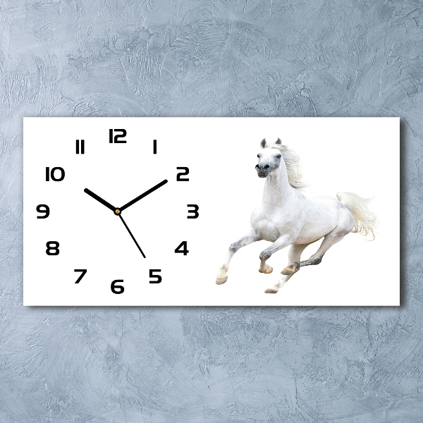 Reloj rectangular Caballo árabe blanco