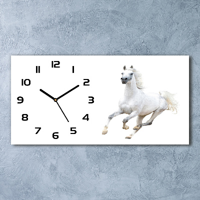 Reloj rectangular Caballo árabe blanco