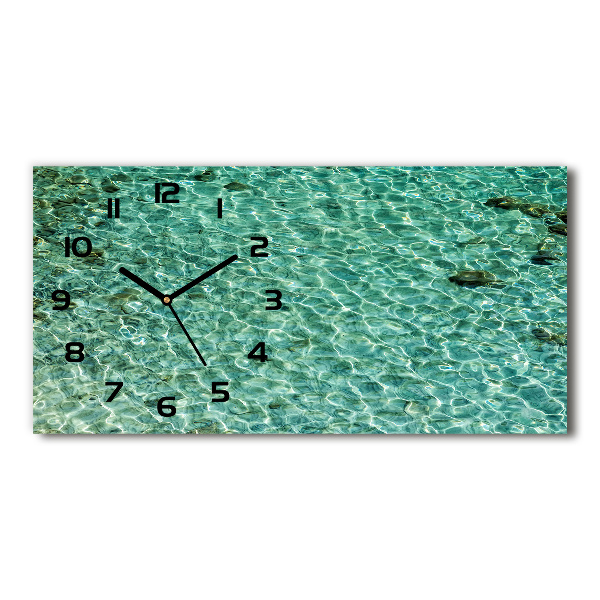 Reloj de cristal horizontal Agua clara