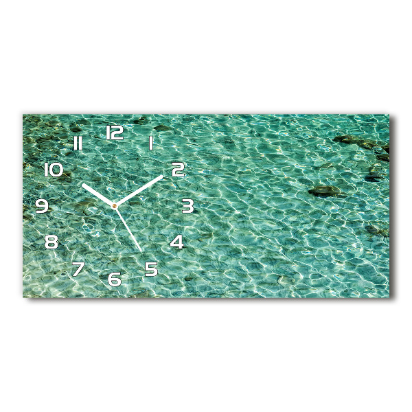 Reloj de cristal horizontal Agua clara