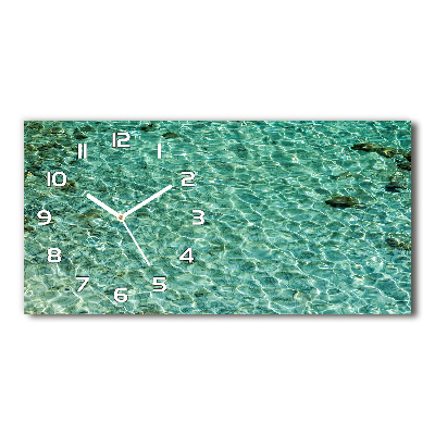 Reloj de cristal horizontal Agua clara
