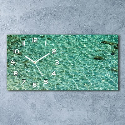 Reloj de cristal horizontal Agua clara