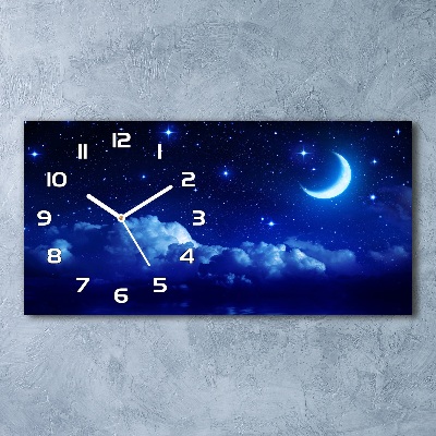 Reloj de cristal horizontal El cielo de noche
