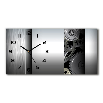 Reloj de cristal horizontal Abstracción de engranajes