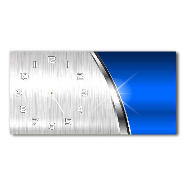 Reloj de cristal horizontal Abstracción de metal