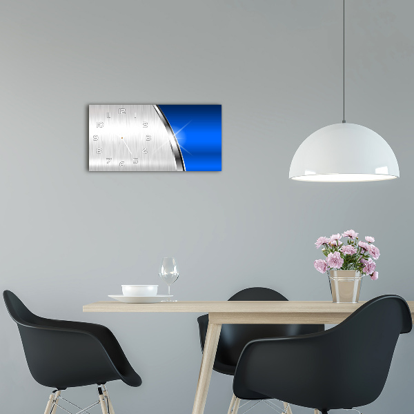 Reloj de cristal horizontal Abstracción de metal