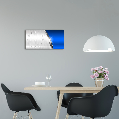 Reloj de cristal horizontal Abstracción de metal