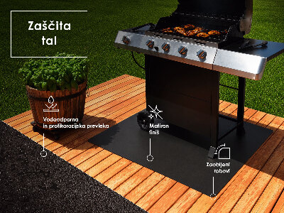 Protector suelo barbacoa Rectangular 100x80 cm