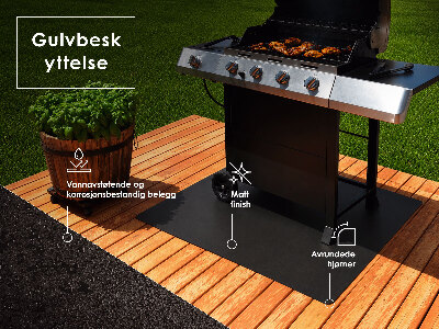 Protector suelo barbacoa Rectangular 100x80 cm