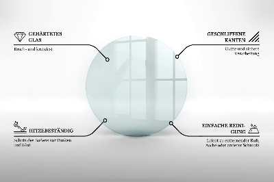 Szkło pod kominek okrągłe transparentne