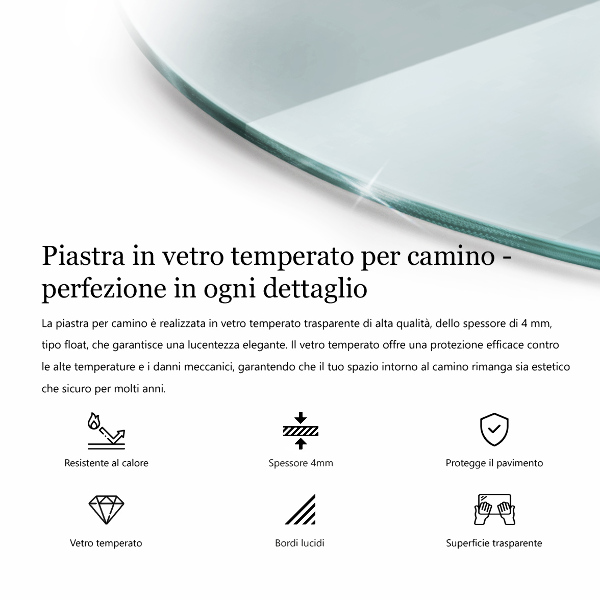 Protector suelo para estufa de leña transparente