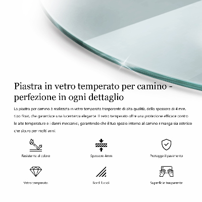 Protector suelo para estufa de leña transparente