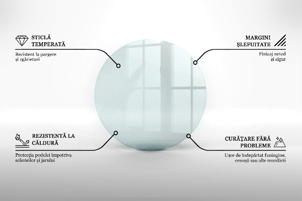 Szkło pod kominek okrągłe transparentne