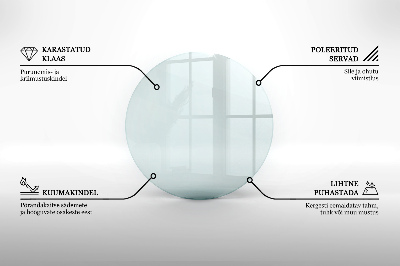 Szkło pod kominek okrągłe transparentne