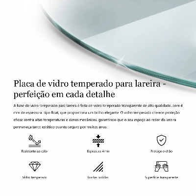 Protector suelo para estufa de leña transparente