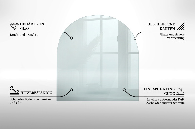 Placa protección suelo estufa semicircular transparente