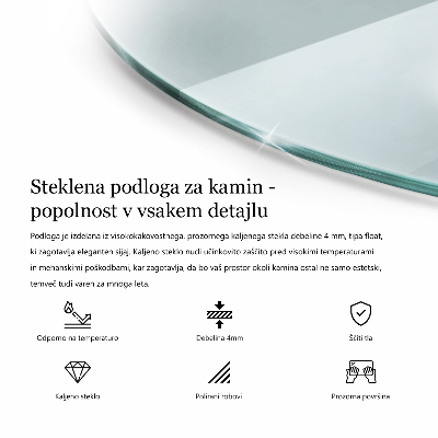 Szyba pod kozę półokrągła transparentna