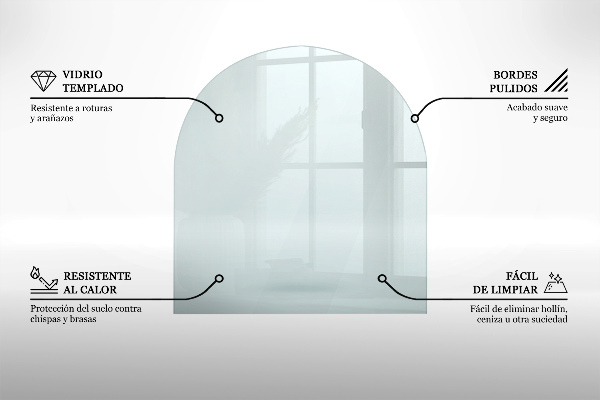 Szyba pod kozę półokrągła transparentna