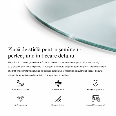 Placa protección suelo estufa semicircular transparente