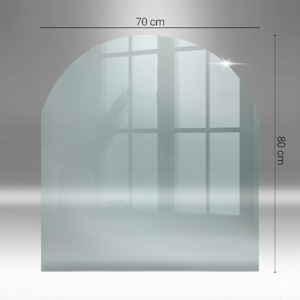 Placa protección suelo estufa semicircular transparente