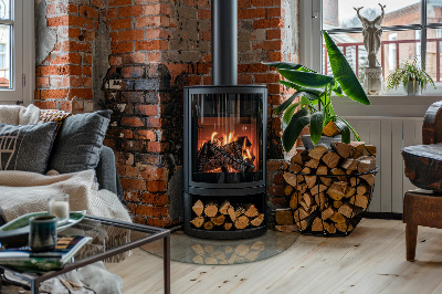 Placa protectora suelo estufa cuarto transparente