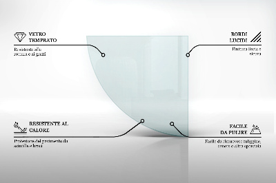 Szyba hartowana pod kominek ćwiartka transparentna
