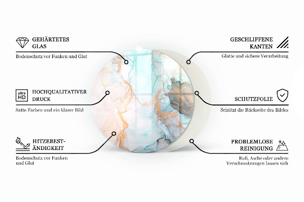 Placa de protección para estufa Textura de piedra natural
