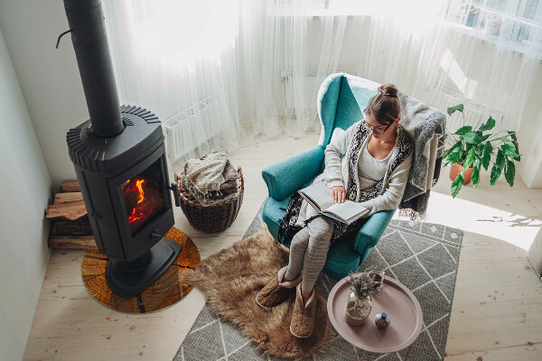 Protector de suelo para estufas Veta de la madera en sección transversal