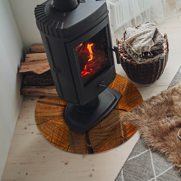 Protector de suelo para estufas Veta de la madera en sección transversal