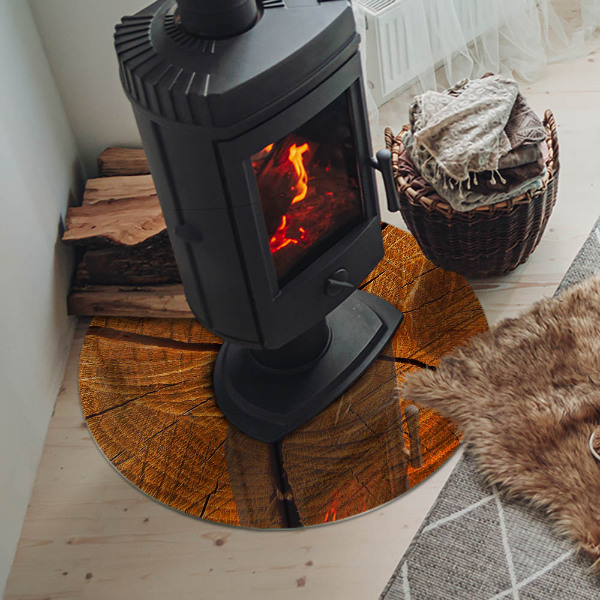 Protector de suelo para estufas Veta de la madera en sección transversal