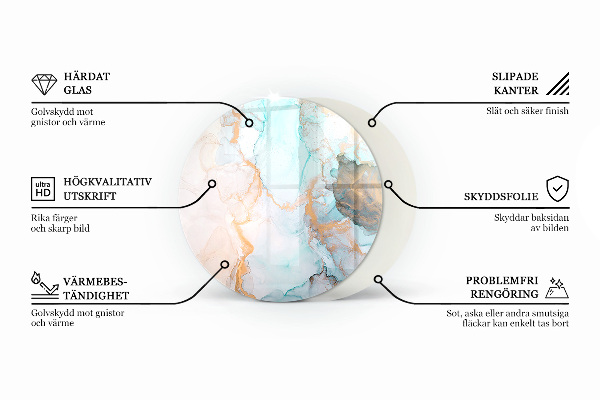 Protector de suelo para estufas Ondas de líneas delicadas