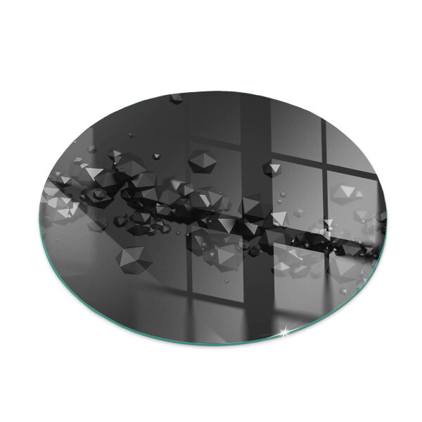 Placa de protección para estufa Nube abstracta de sólidos