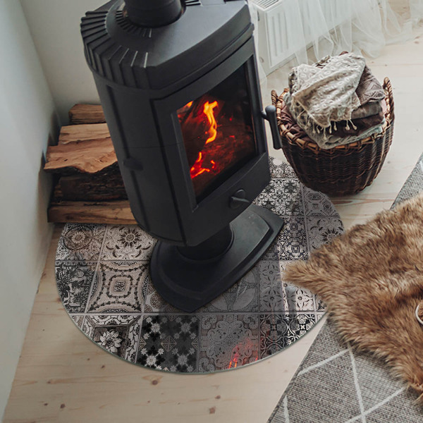 Protector de suelo para estufas Patrones de azulejos decorativos