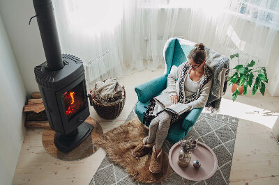 Protector de suelo para estufas Patrón de madera natural