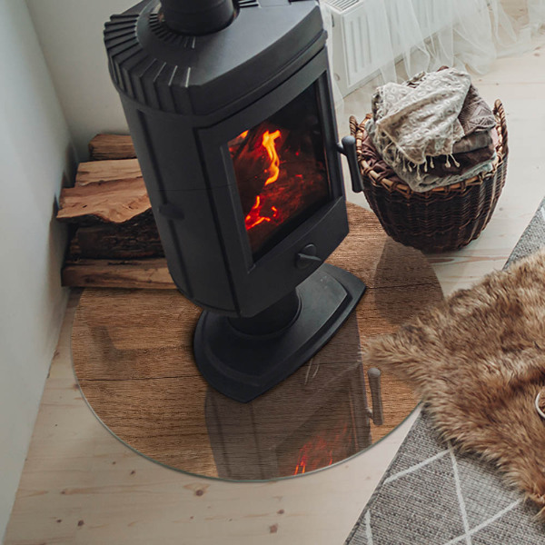 Protector de suelo para estufas Patrón de madera natural