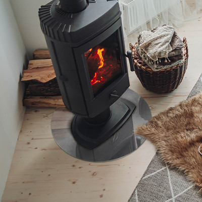 Protector de suelo para estufas Textura de hormigón con efecto