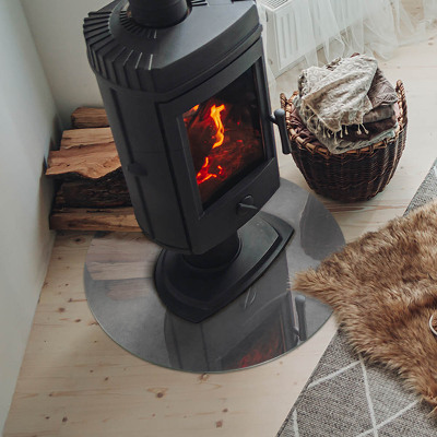 Protector de suelo para estufas Textura de hormigón con efecto