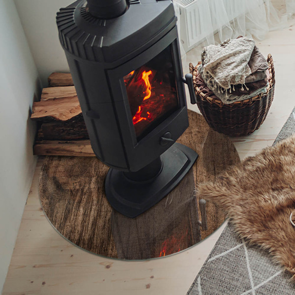 Placa de protección para estufa Patrón de madera natural